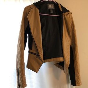 Brand new BKE tan leather jacket